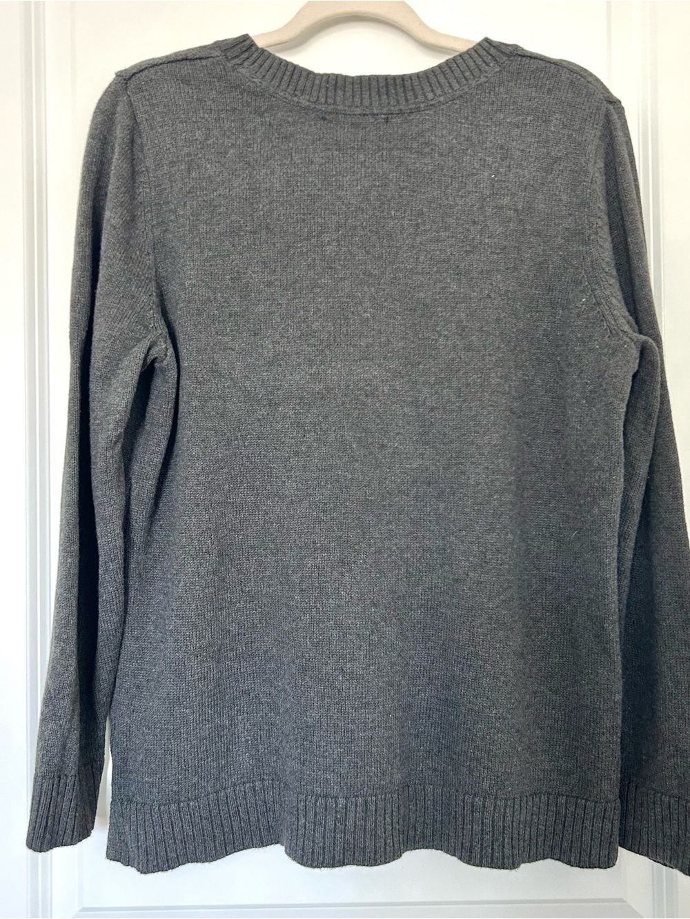 Christopher & Banks Scottie Dogs Gray Sweater L Cotton Preppy Whimsical Classic - Picture 2 of 8